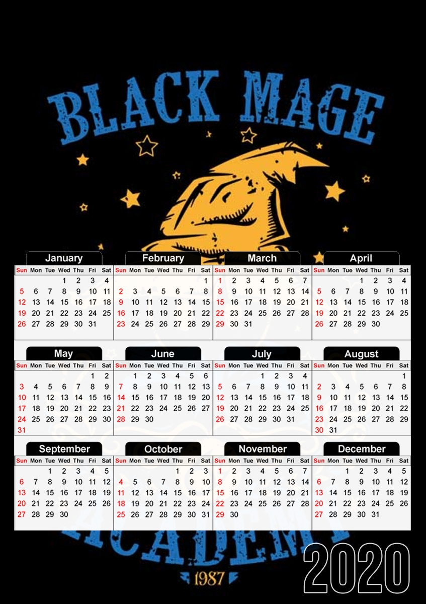  Black Mage Academy for A3 Photo Calendar 30x43cm