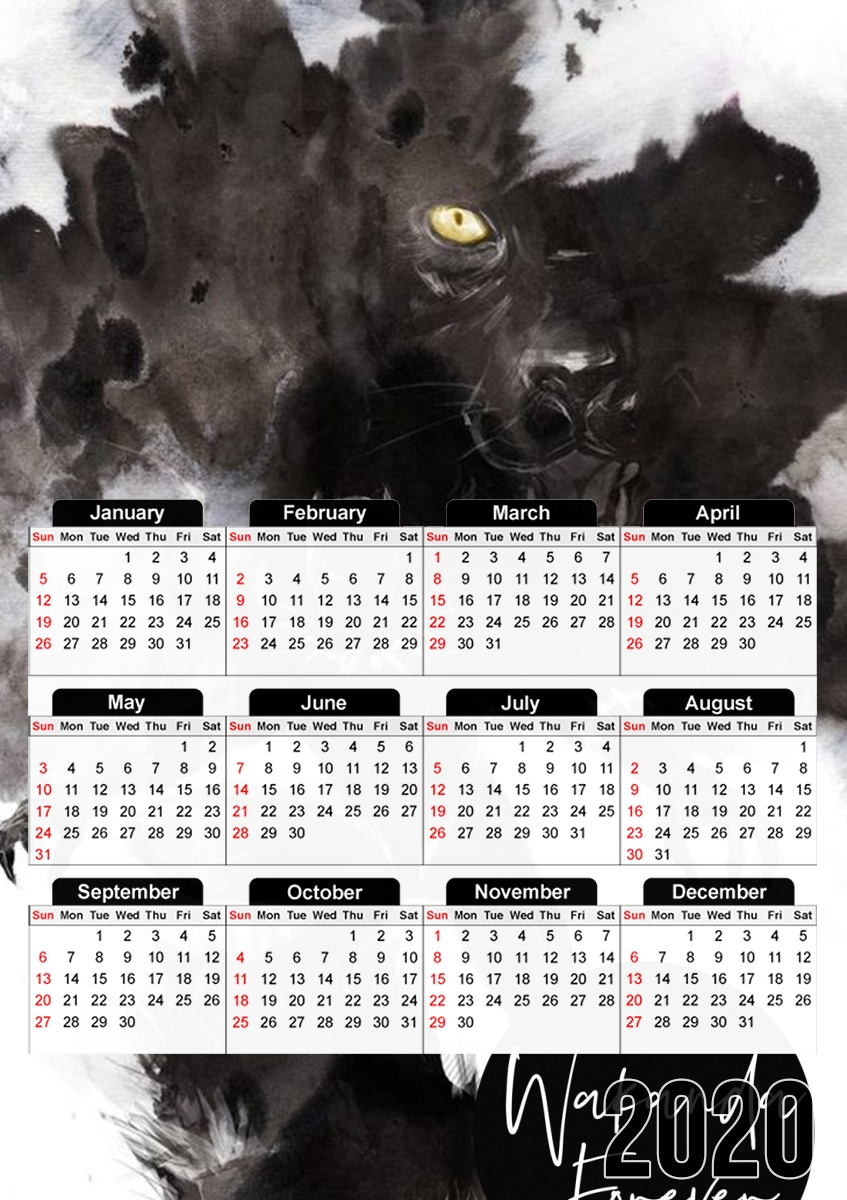  Black Panther Abstract Art Wakanda Forever for A3 Photo Calendar 30x43cm