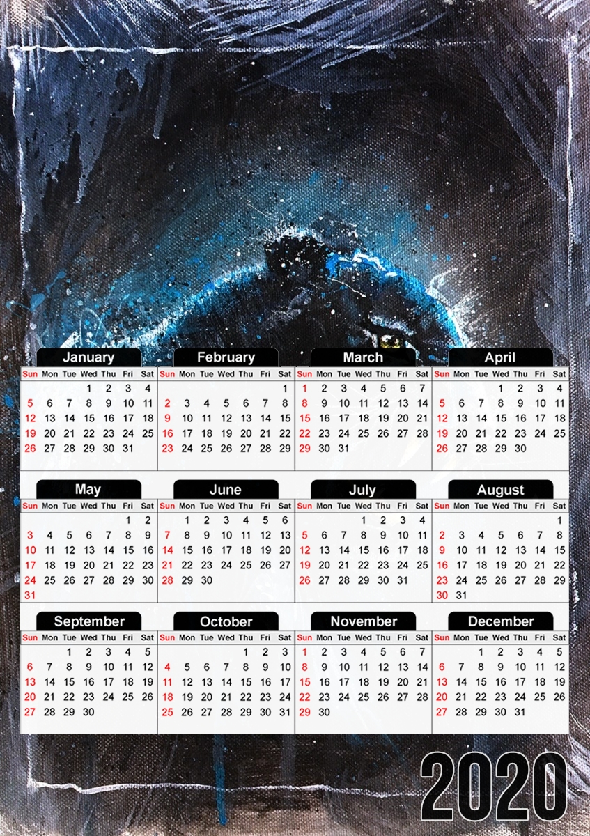  black Panther for A3 Photo Calendar 30x43cm