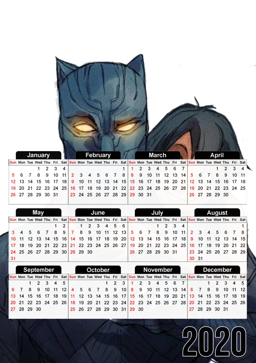  Black Panther x Mowgli for A3 Photo Calendar 30x43cm