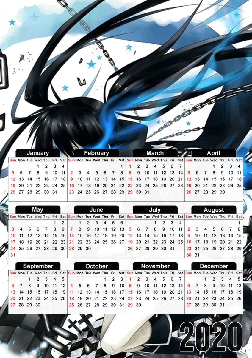  Black Rock Shooter for A3 Photo Calendar 30x43cm