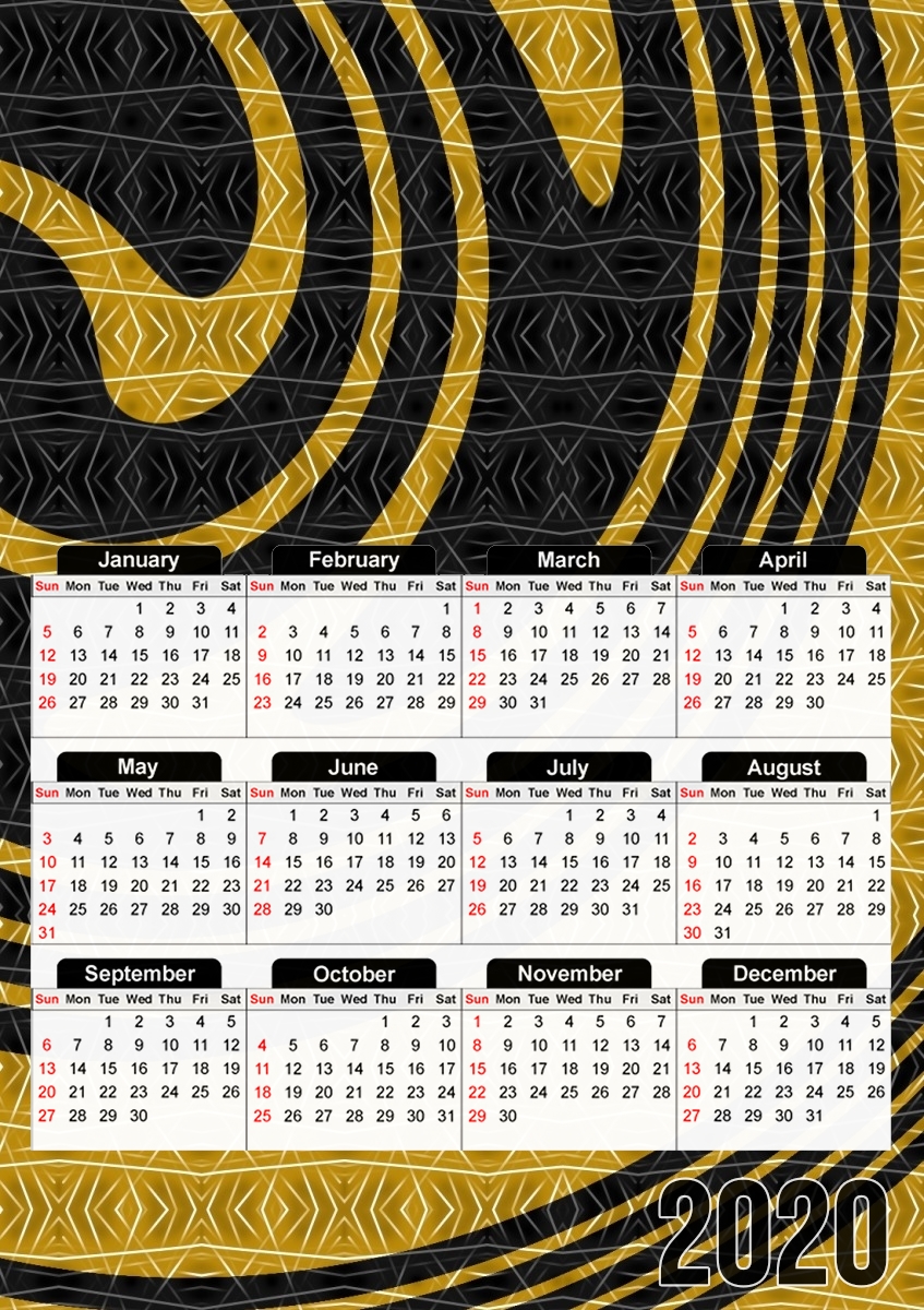  BLACK SPIRAL for A3 Photo Calendar 30x43cm