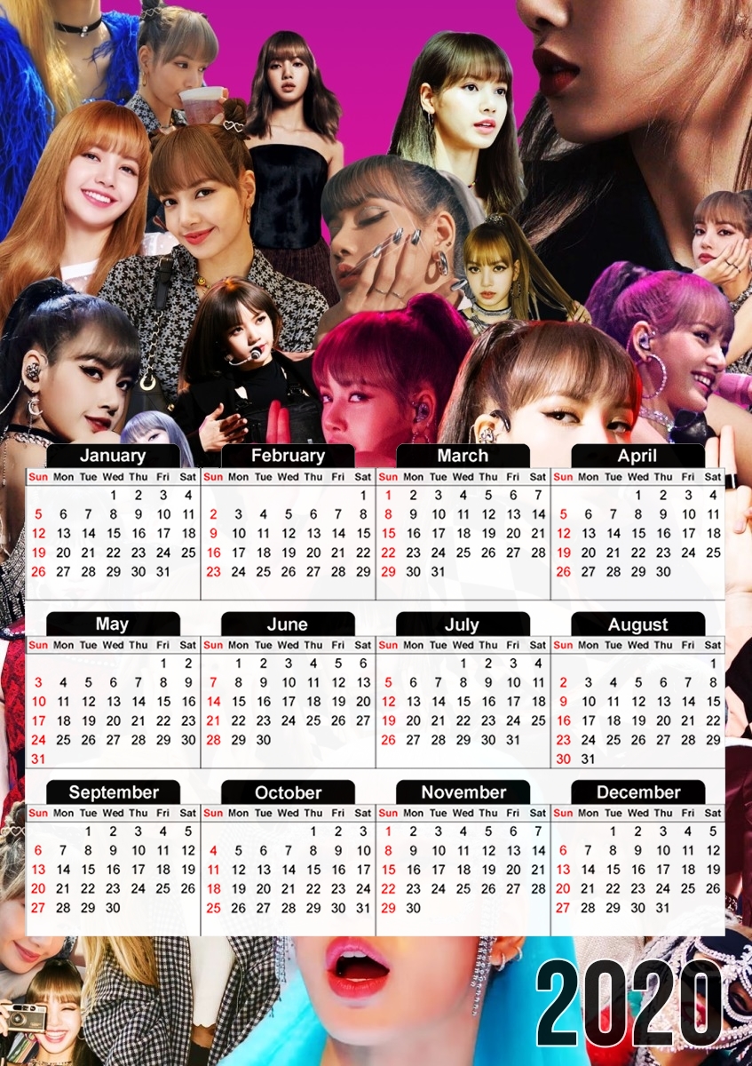  Blackpink Lisa Collage for A3 Photo Calendar 30x43cm