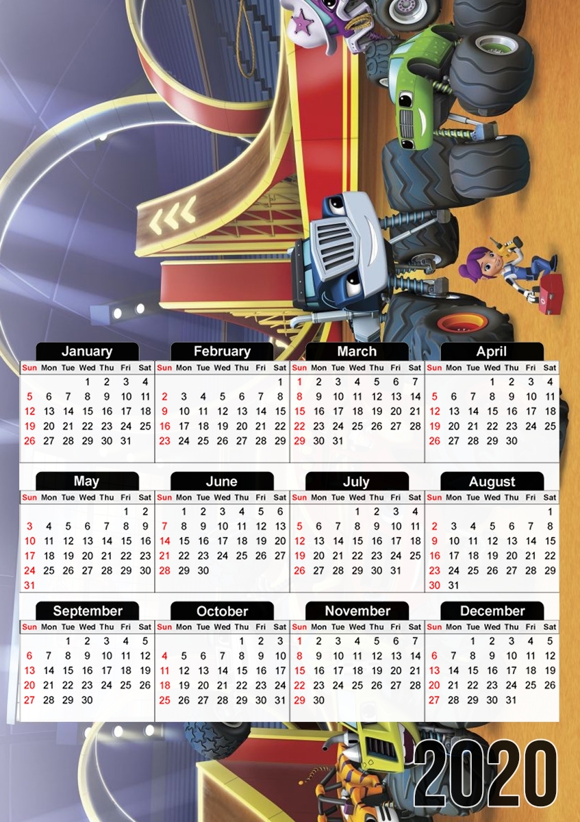  Blaze Cars for A3 Photo Calendar 30x43cm