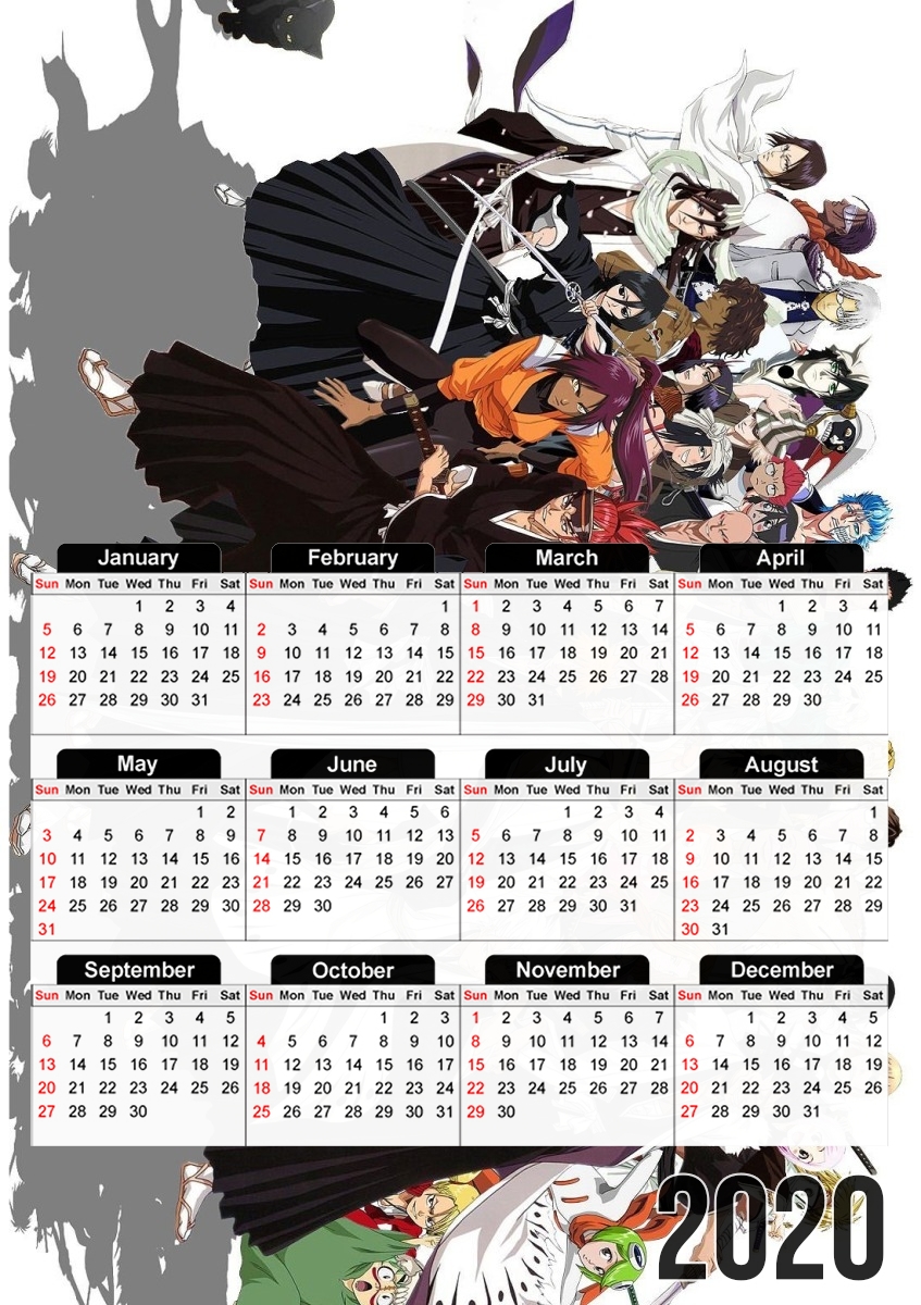  Bleach All characters for A3 Photo Calendar 30x43cm