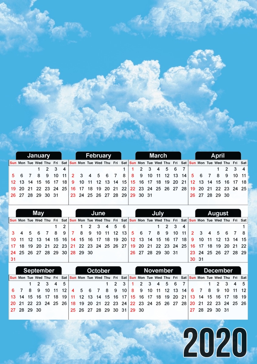  Blue Clouds for A3 Photo Calendar 30x43cm