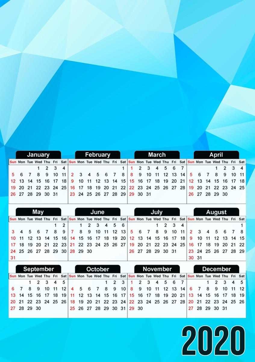  Blue Diamonds for A3 Photo Calendar 30x43cm