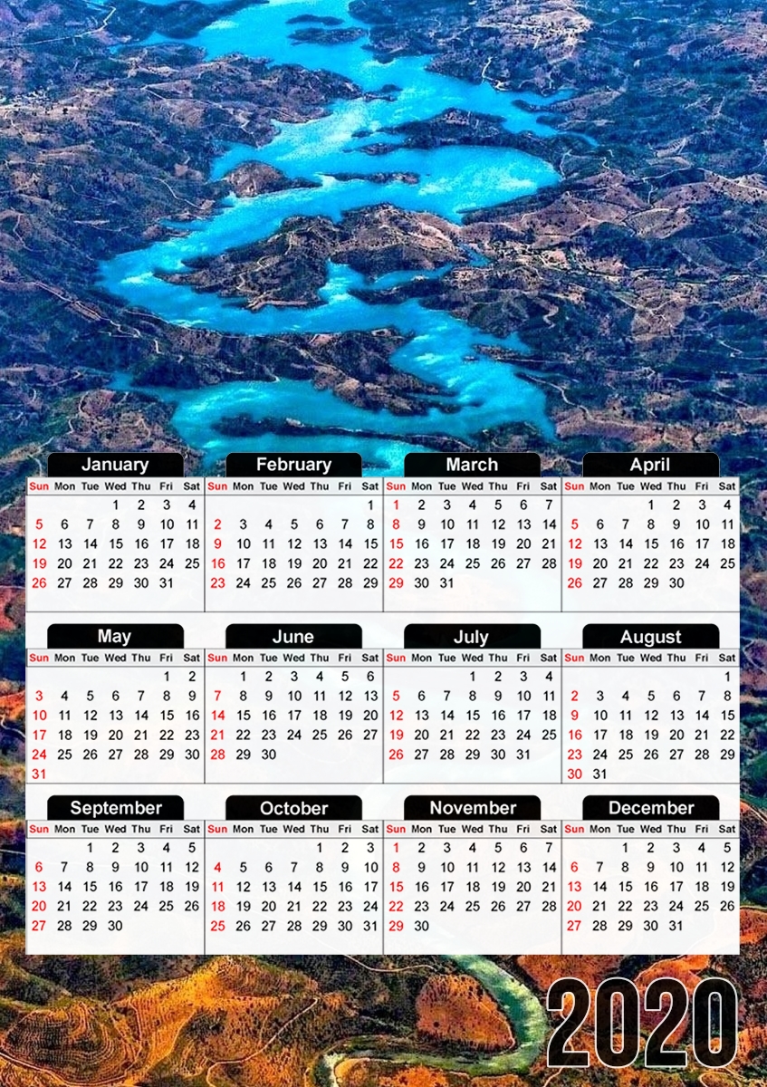  Blue dragon river portugal for A3 Photo Calendar 30x43cm