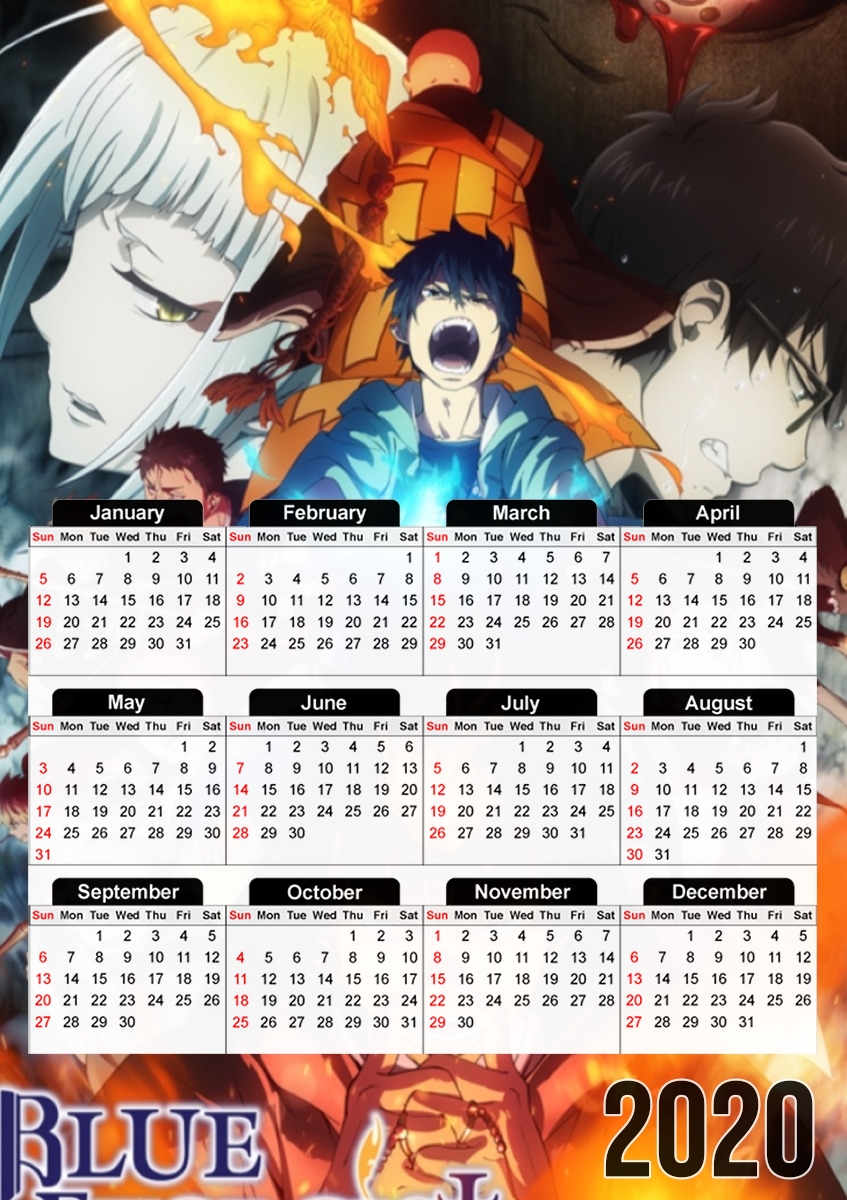  Blue Exorcist for A3 Photo Calendar 30x43cm