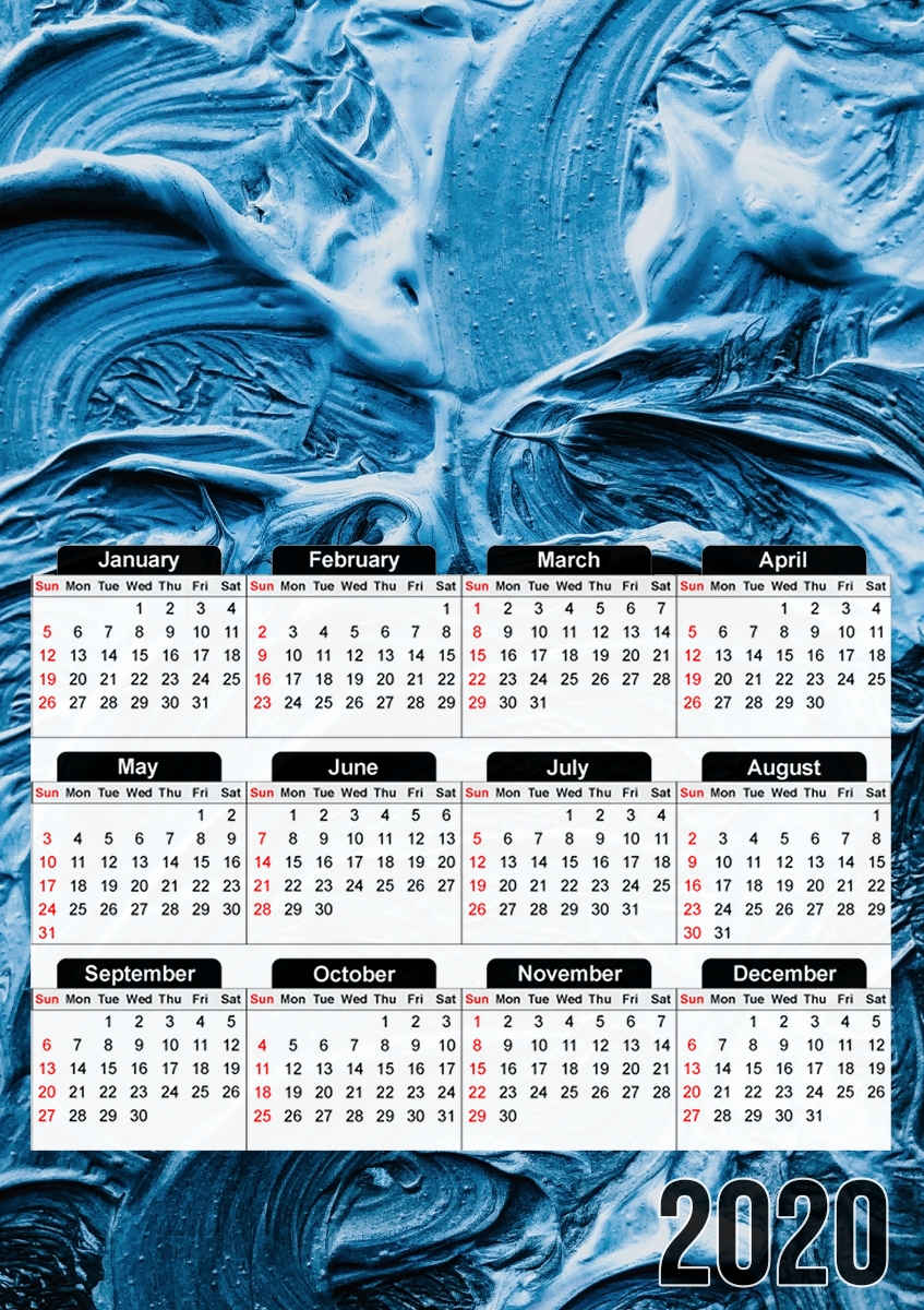  BLUE WAVES for A3 Photo Calendar 30x43cm