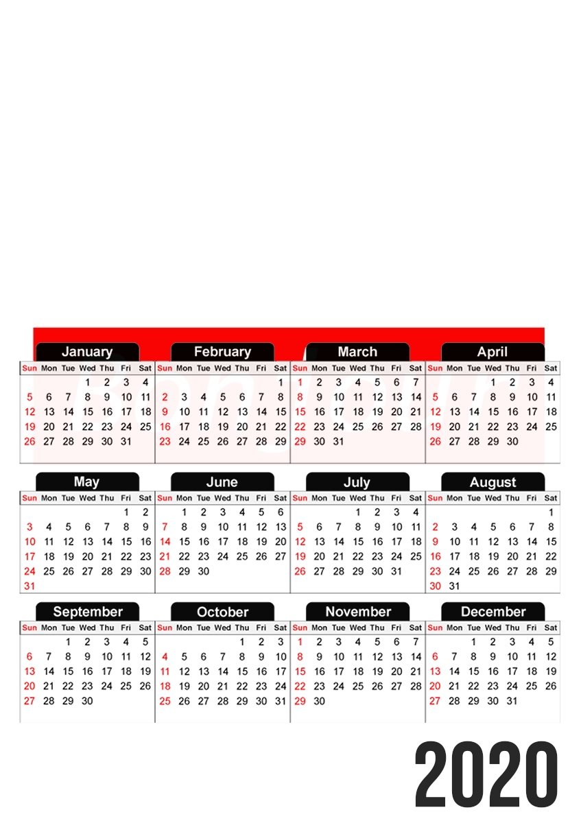  Bonjour for A3 Photo Calendar 30x43cm