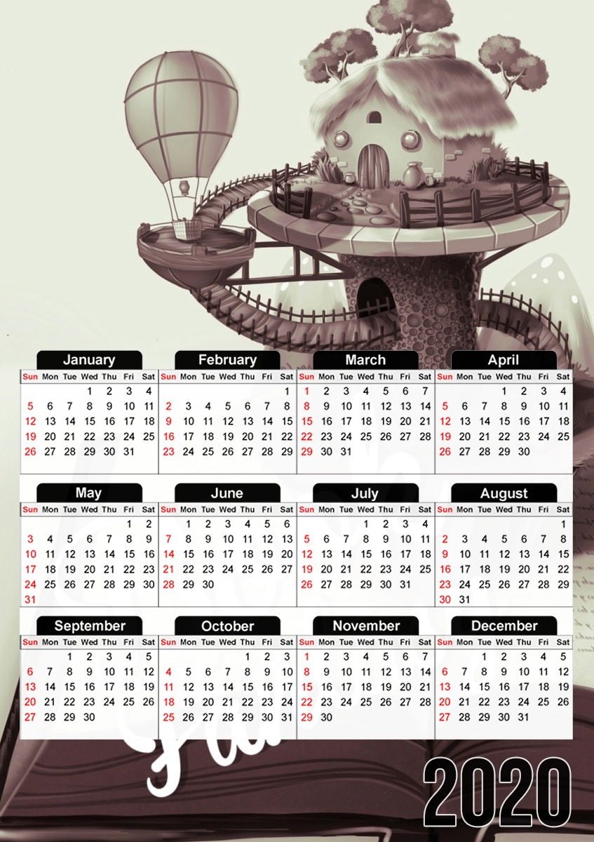  BOOK FANTASY for A3 Photo Calendar 30x43cm