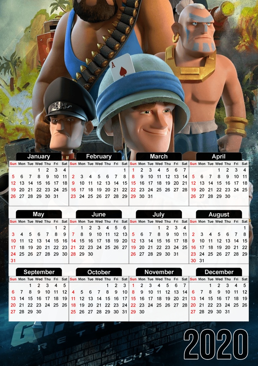  Boom Beach Fan Art for A3 Photo Calendar 30x43cm