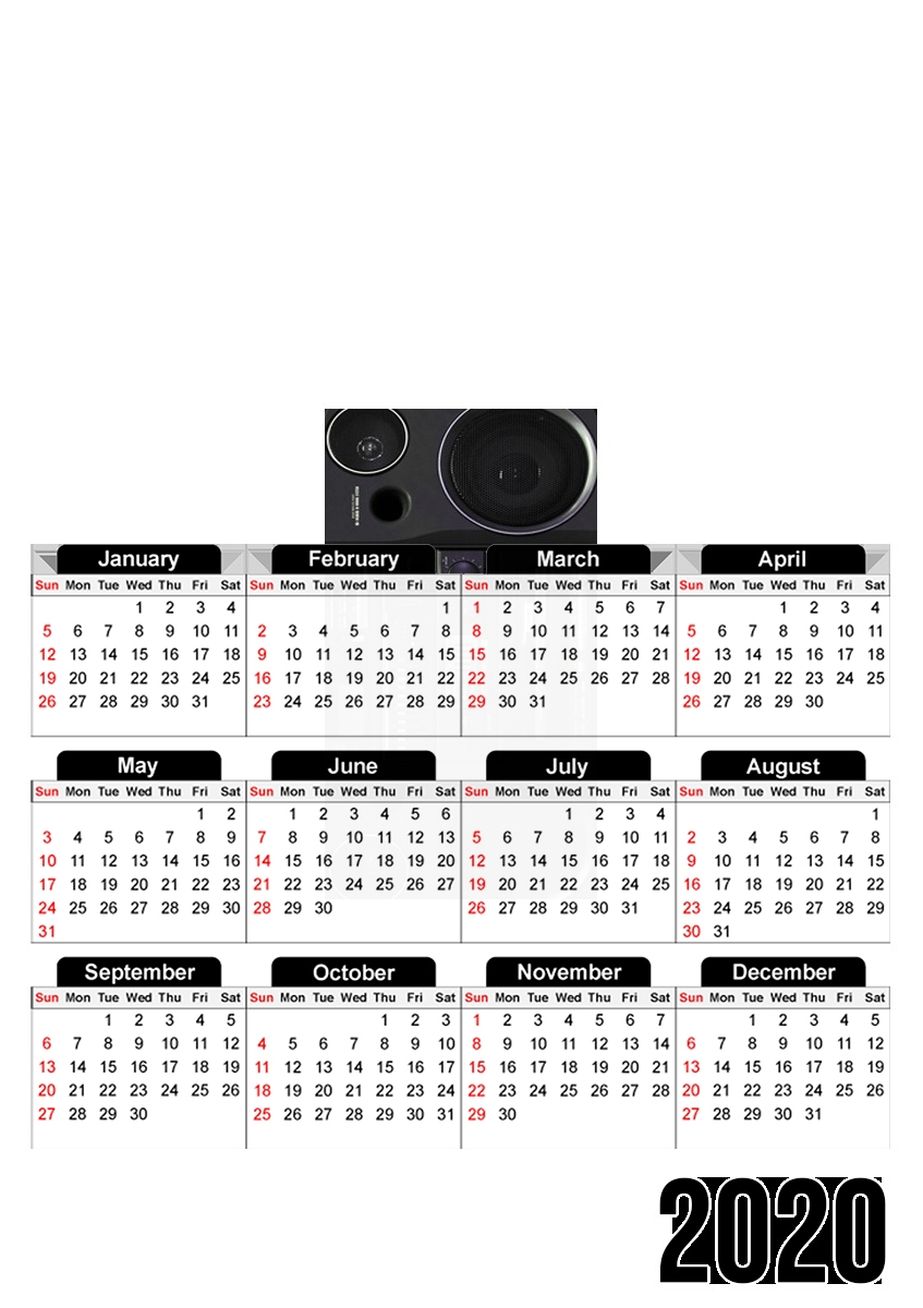  Boombox for A3 Photo Calendar 30x43cm
