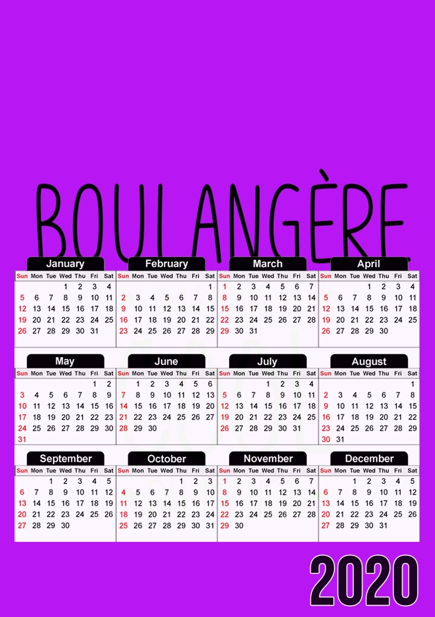  Boulangere cool for A3 Photo Calendar 30x43cm