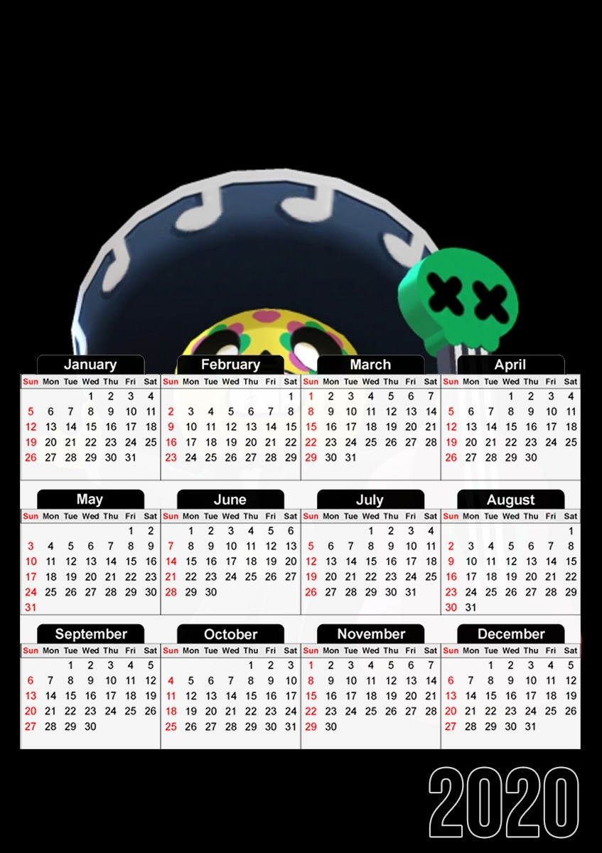  brawl stars poco for A3 Photo Calendar 30x43cm