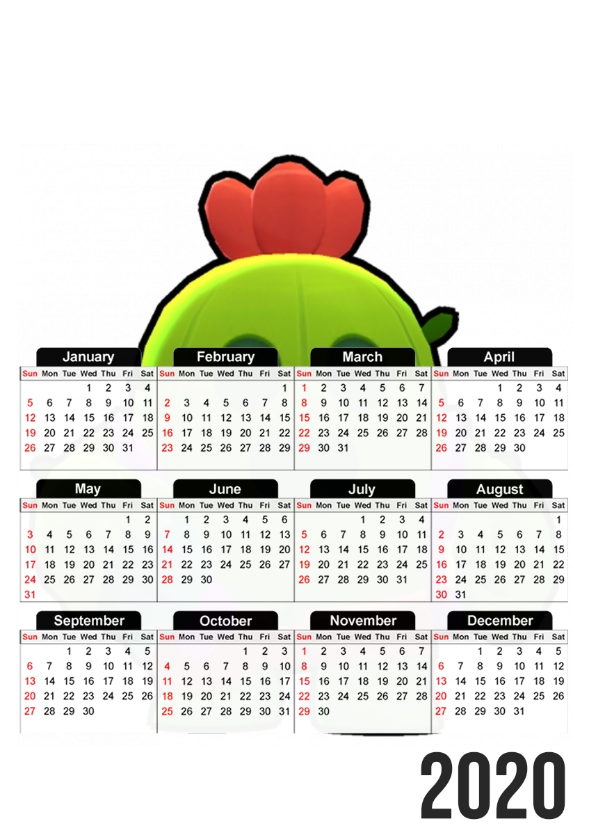  Brawl Stars Spike Cactus for A3 Photo Calendar 30x43cm