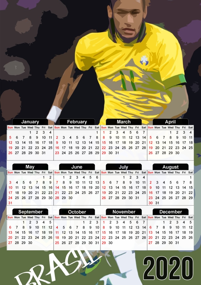  Brazil Foot 2014 for A3 Photo Calendar 30x43cm