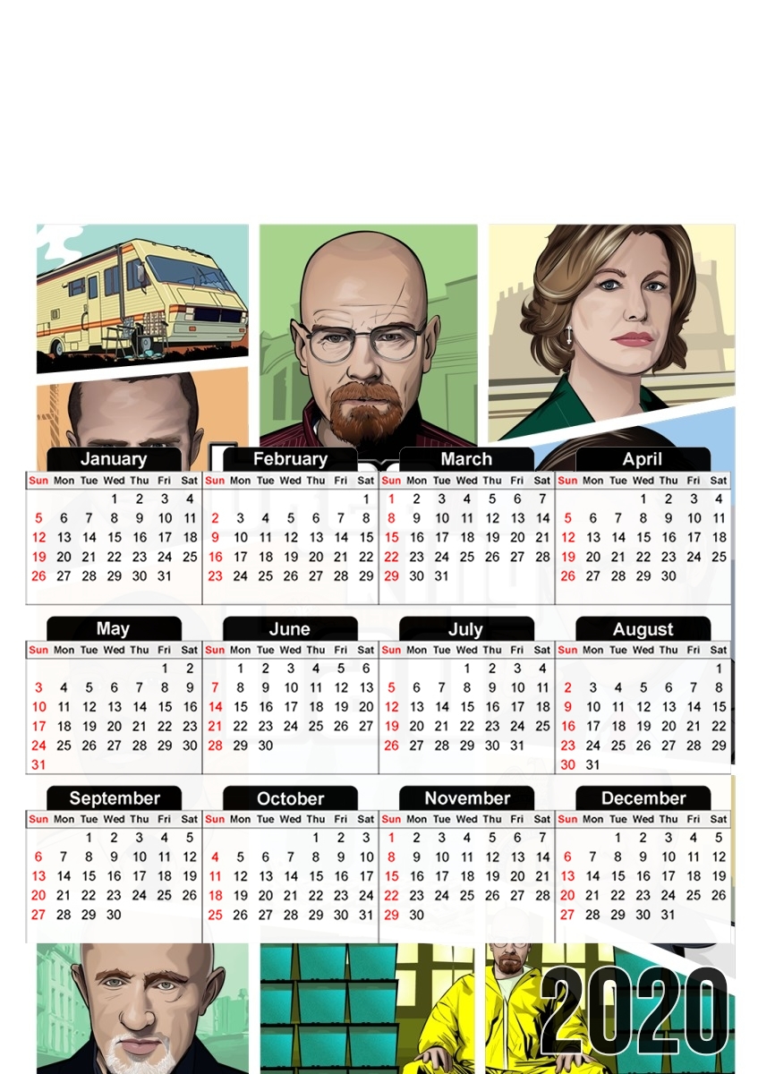  Breaking Bad GTA Mashup for A3 Photo Calendar 30x43cm