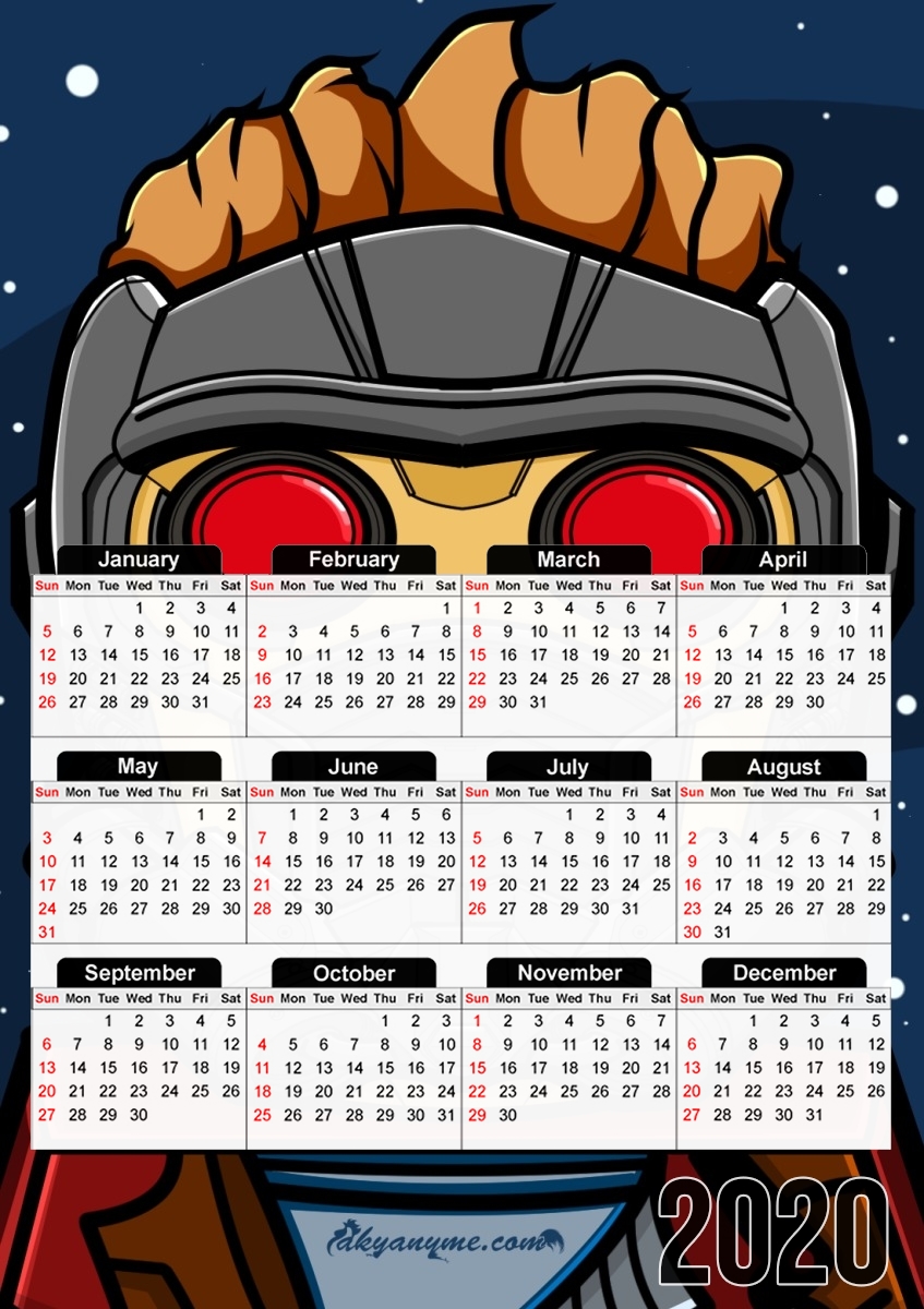  Bricks Star Lord for A3 Photo Calendar 30x43cm