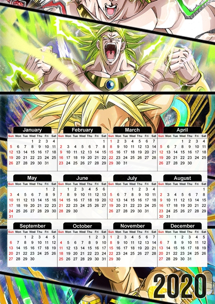  Broly Evolution for A3 Photo Calendar 30x43cm