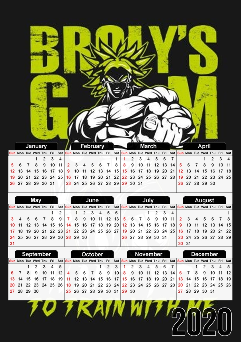  Broly Training Gym for A3 Photo Calendar 30x43cm