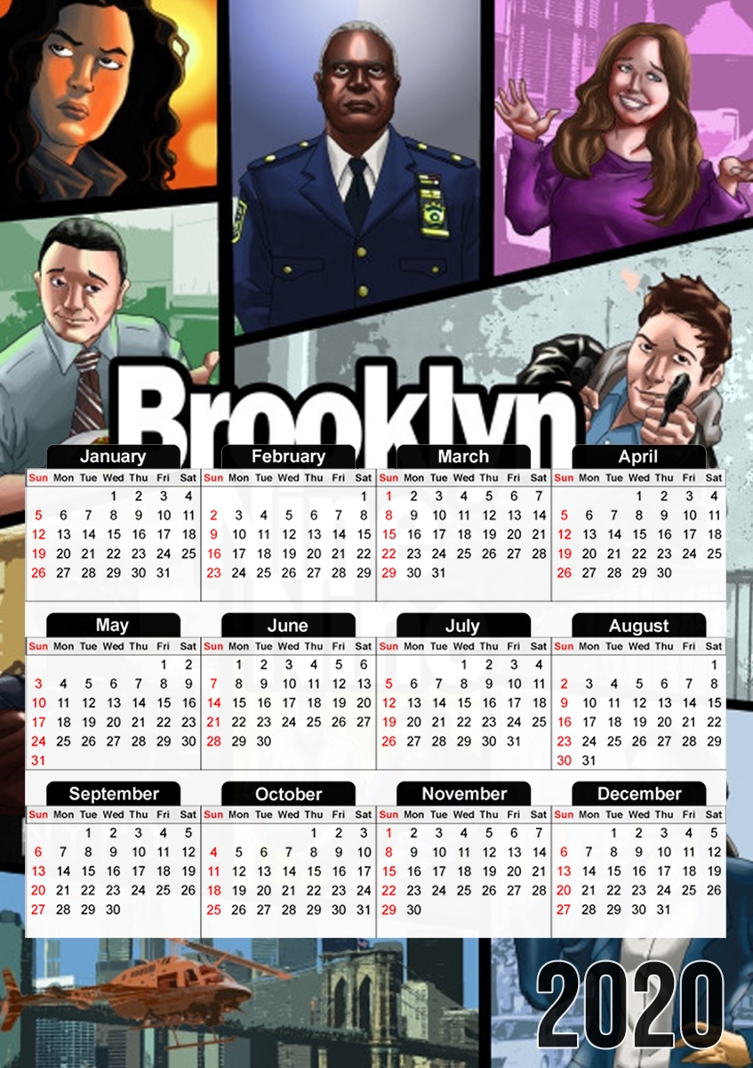  Brooklyn Nine nine Gta Mashup for A3 Photo Calendar 30x43cm