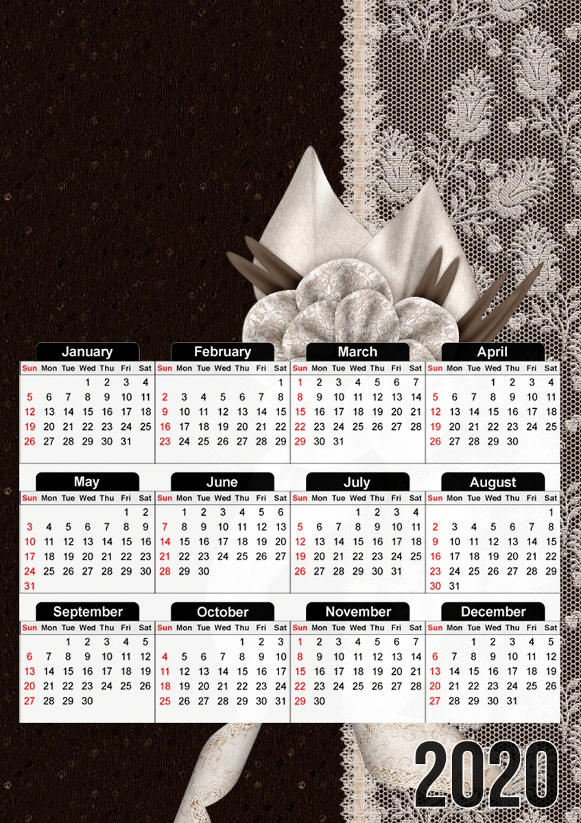  Brown Elegance for A3 Photo Calendar 30x43cm