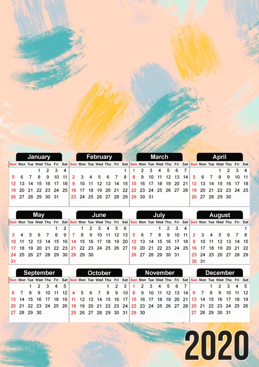  BRUSH STROKES for A3 Photo Calendar 30x43cm