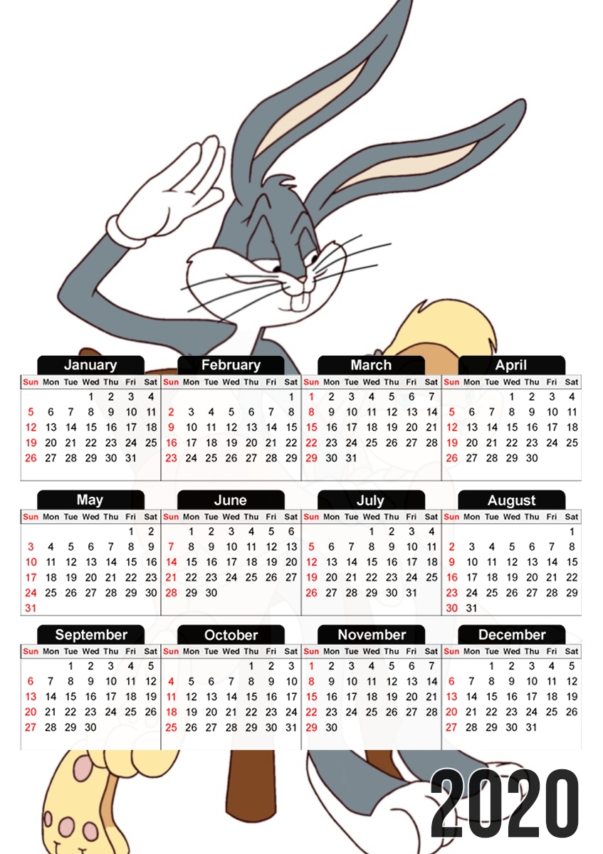  Bugs Spanking Lola for A3 Photo Calendar 30x43cm