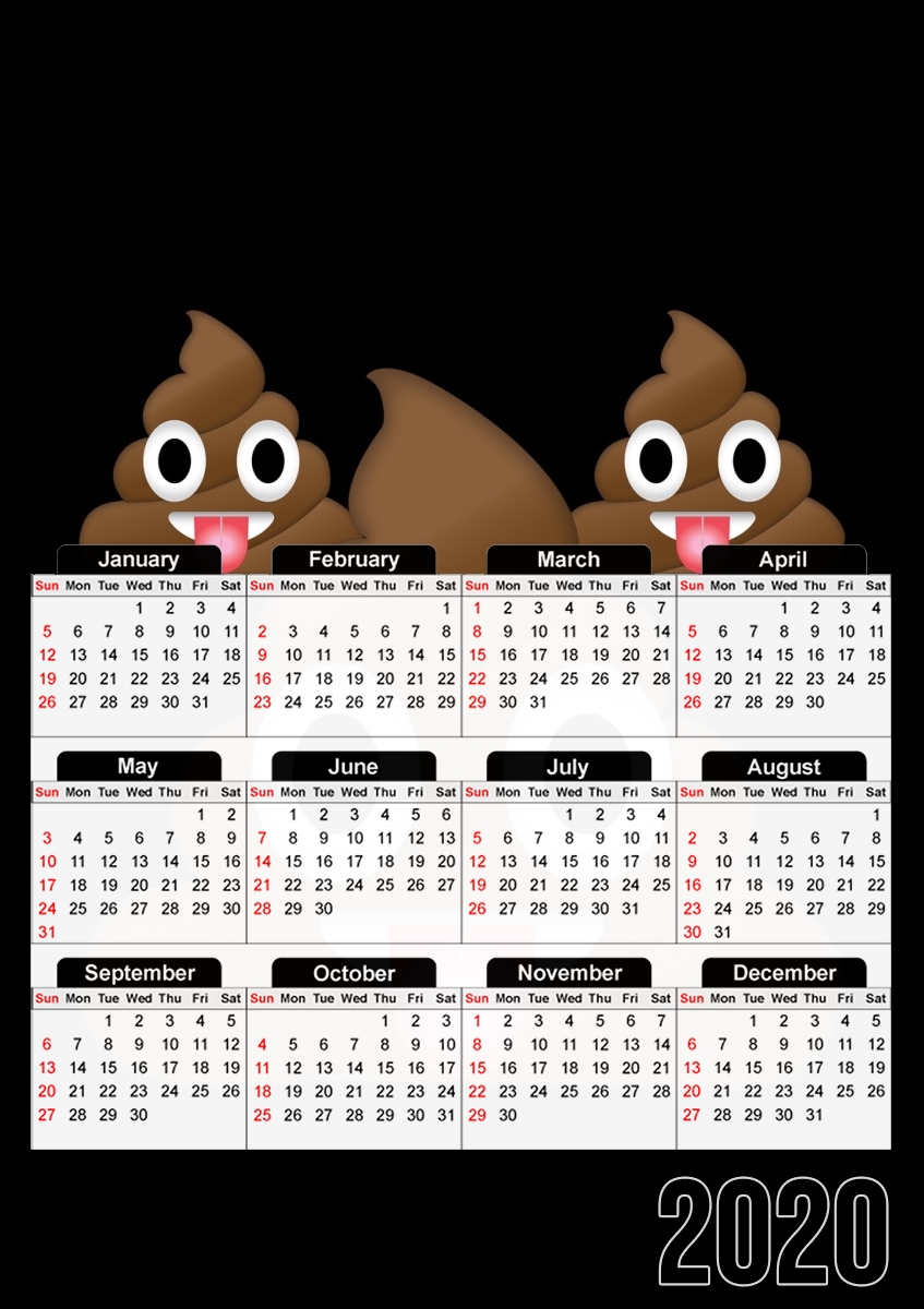  Caca Emoji for A3 Photo Calendar 30x43cm