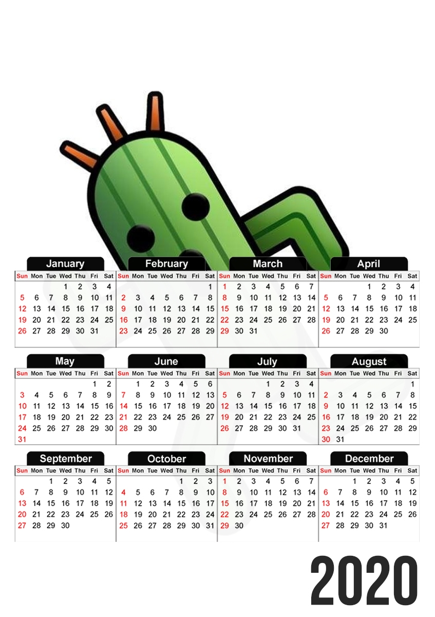  Cactaur le cactus for A3 Photo Calendar 30x43cm