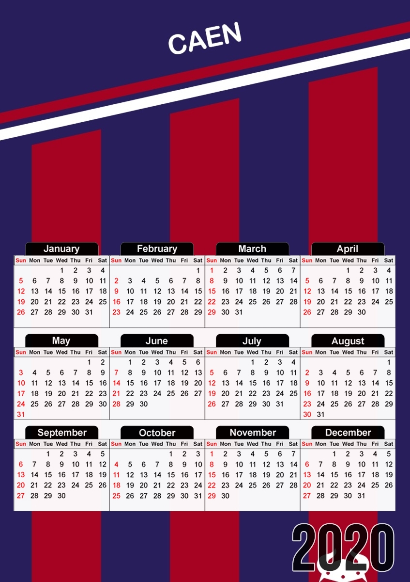  Caen Kit Maillot for A3 Photo Calendar 30x43cm