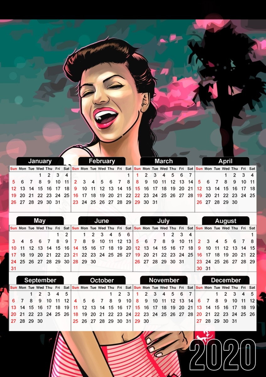  California Girl retro for A3 Photo Calendar 30x43cm