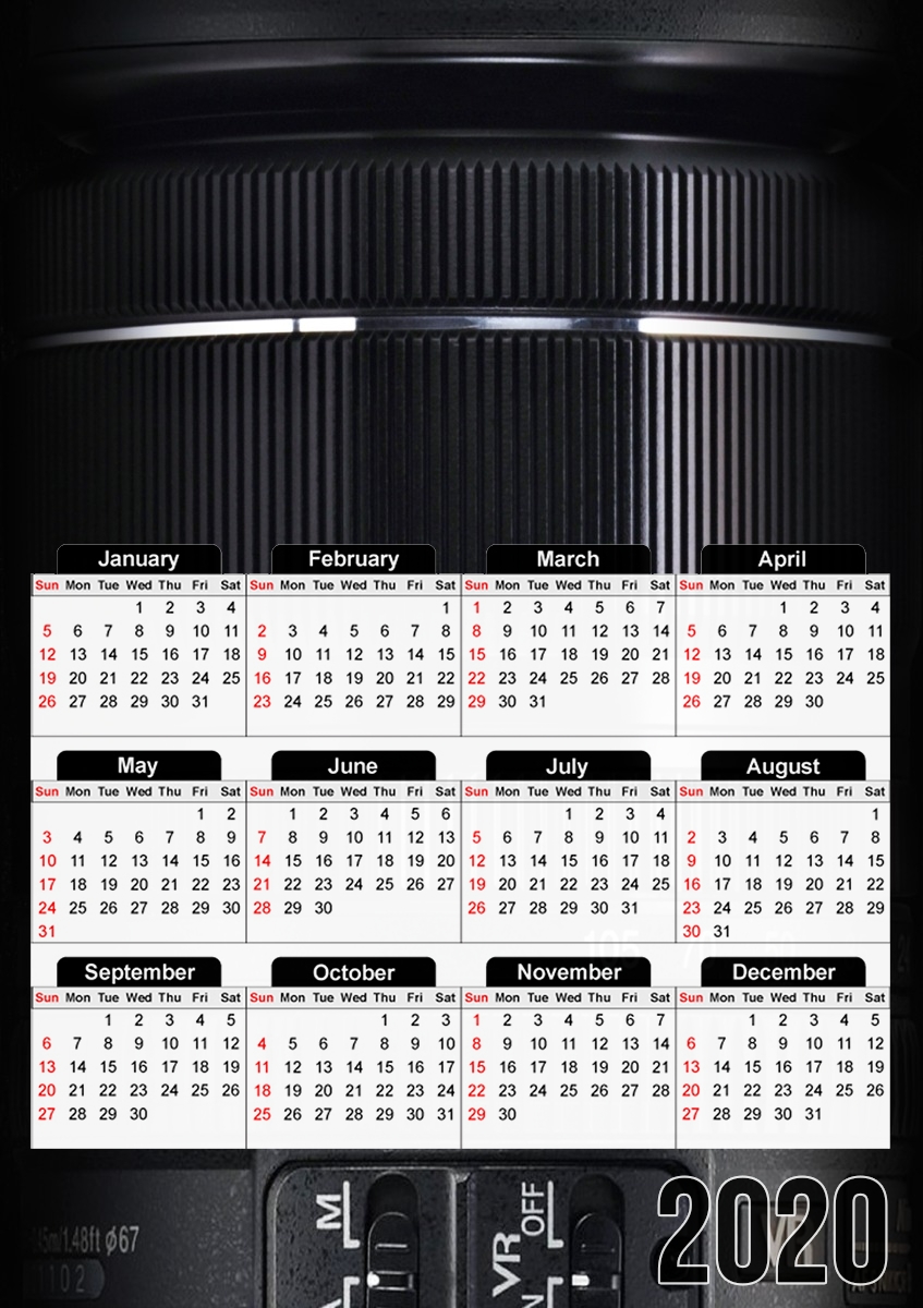  Camera Lens for A3 Photo Calendar 30x43cm