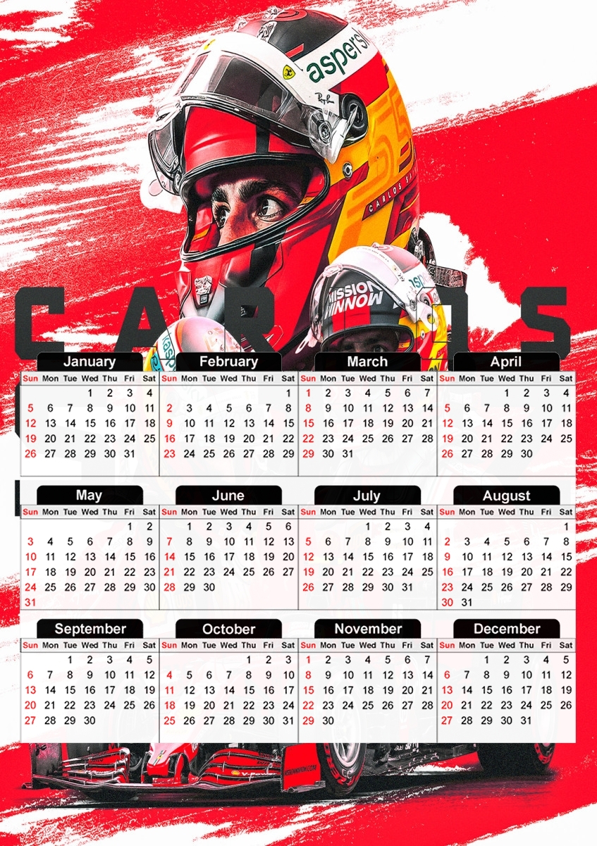  Carlos Sainz JR for A3 Photo Calendar 30x43cm