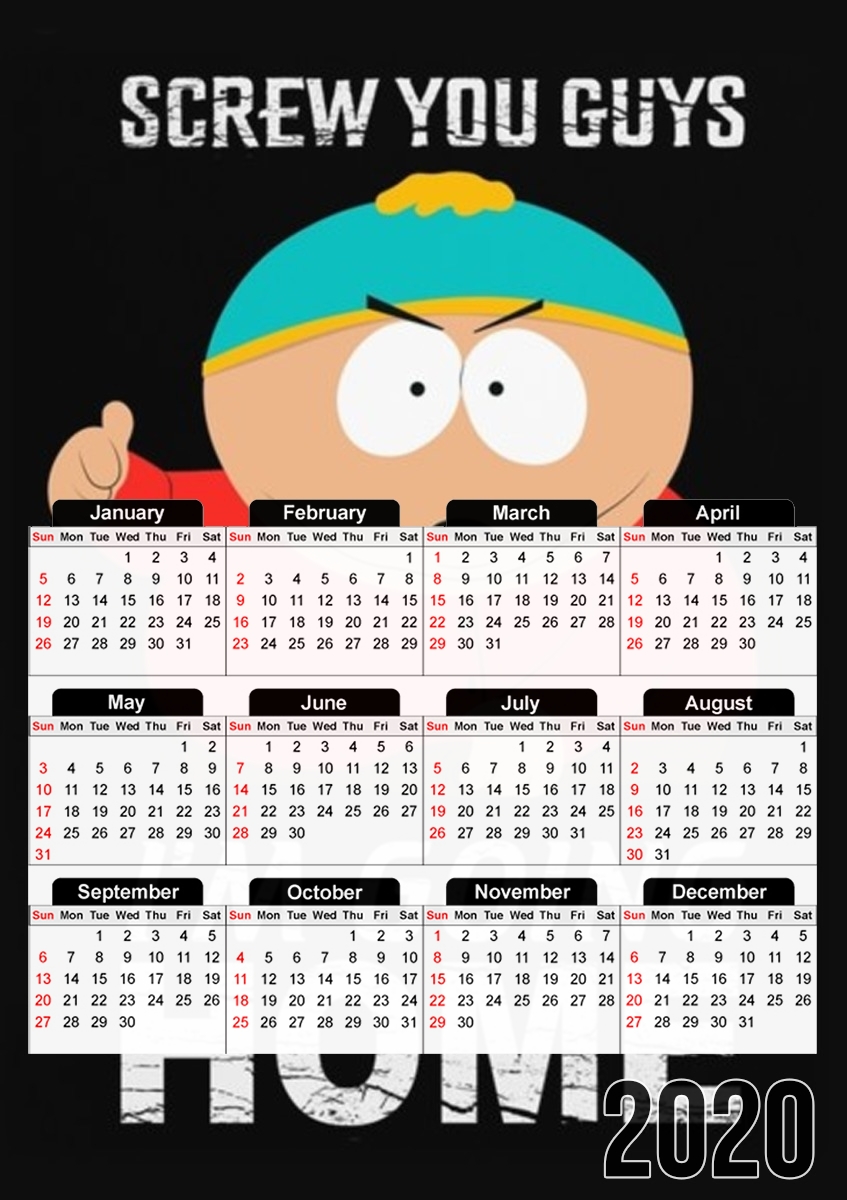  Cartman Going Home for A3 Photo Calendar 30x43cm