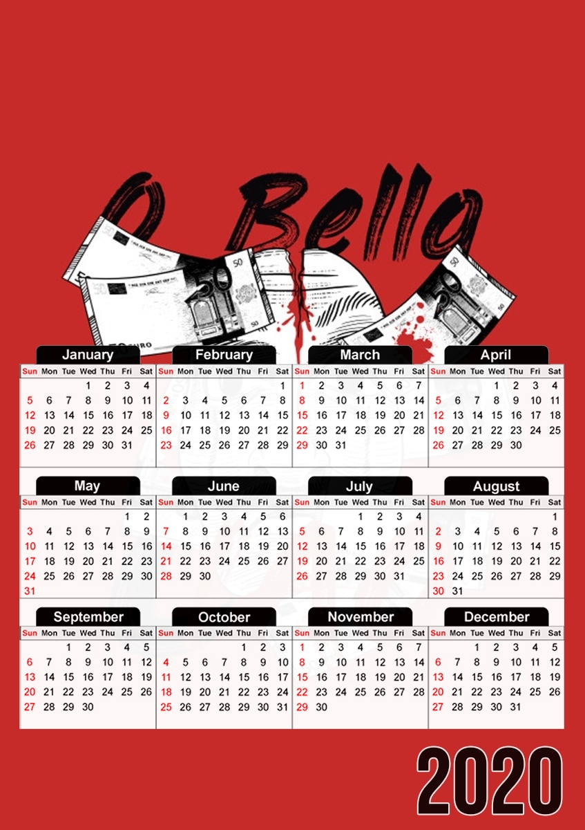  Casa De Papel Bella Ciao Art for A3 Photo Calendar 30x43cm