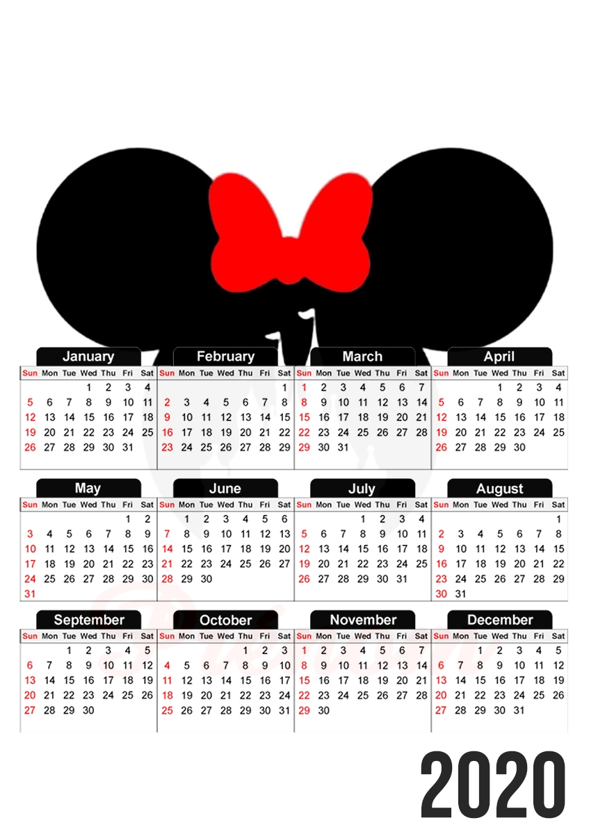  castle Minnie Face with custom name for A3 Photo Calendar 30x43cm