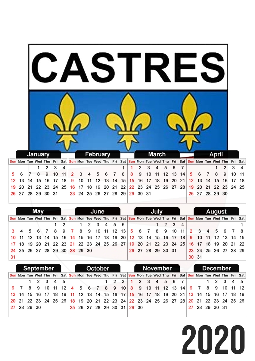  Castres for A3 Photo Calendar 30x43cm