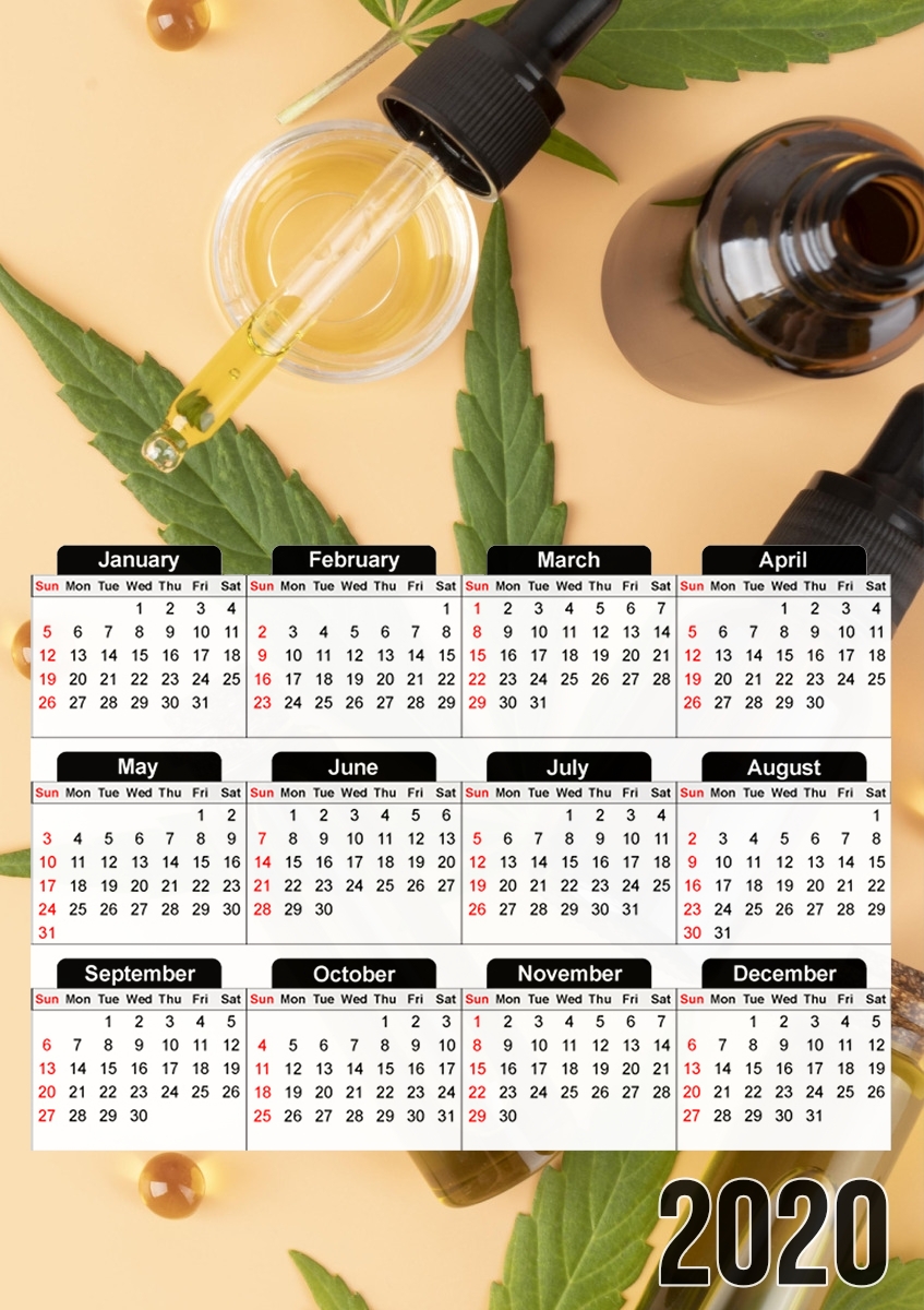  CBD Cannabidiol for A3 Photo Calendar 30x43cm