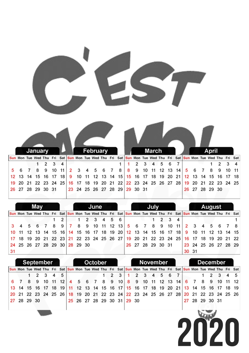  Cest pas moi cest mon frere for A3 Photo Calendar 30x43cm