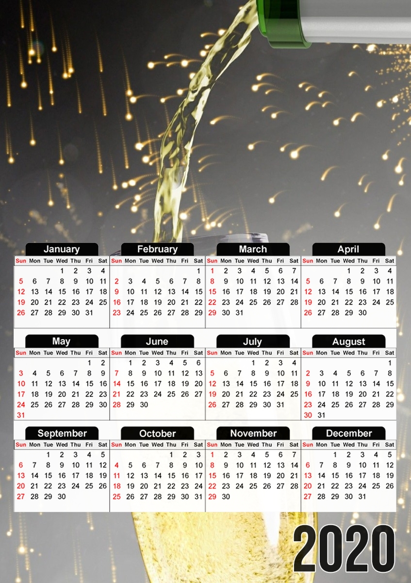  Champagne is Party for A3 Photo Calendar 30x43cm