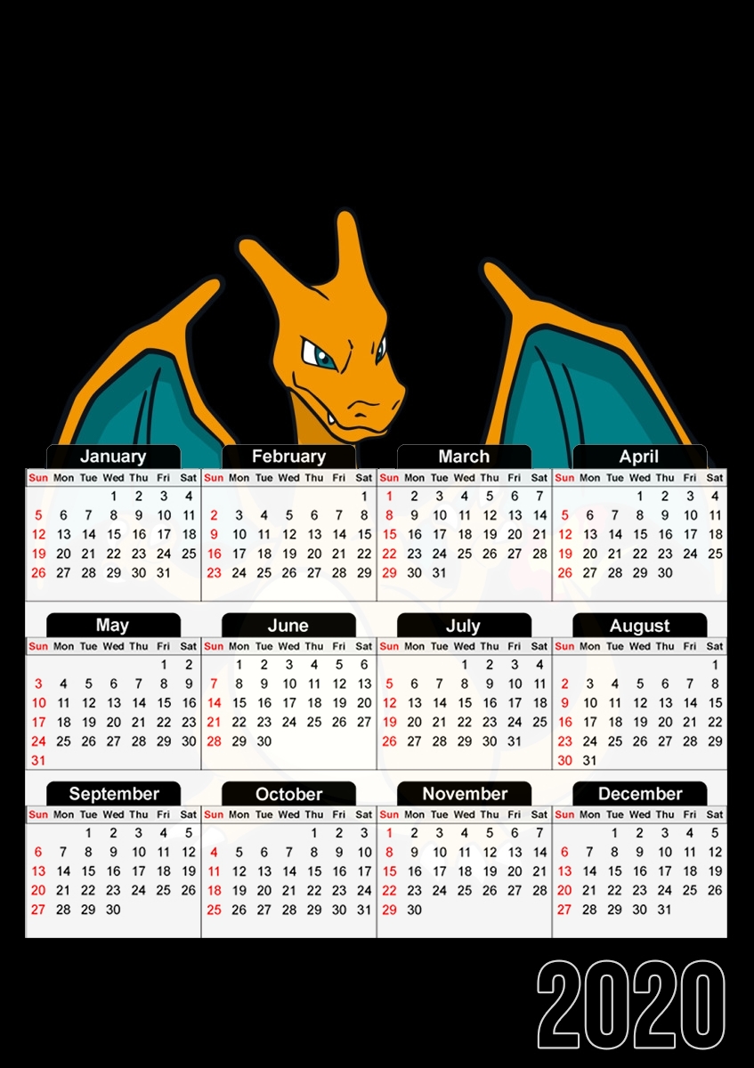  Charizard Fire for A3 Photo Calendar 30x43cm