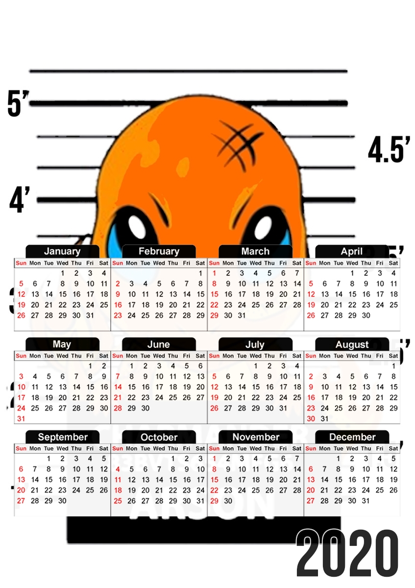  Charmander Jail for A3 Photo Calendar 30x43cm