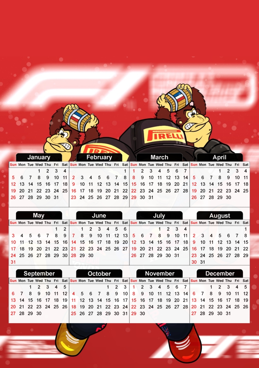  Checo Perez And Max Verstappen for A3 Photo Calendar 30x43cm