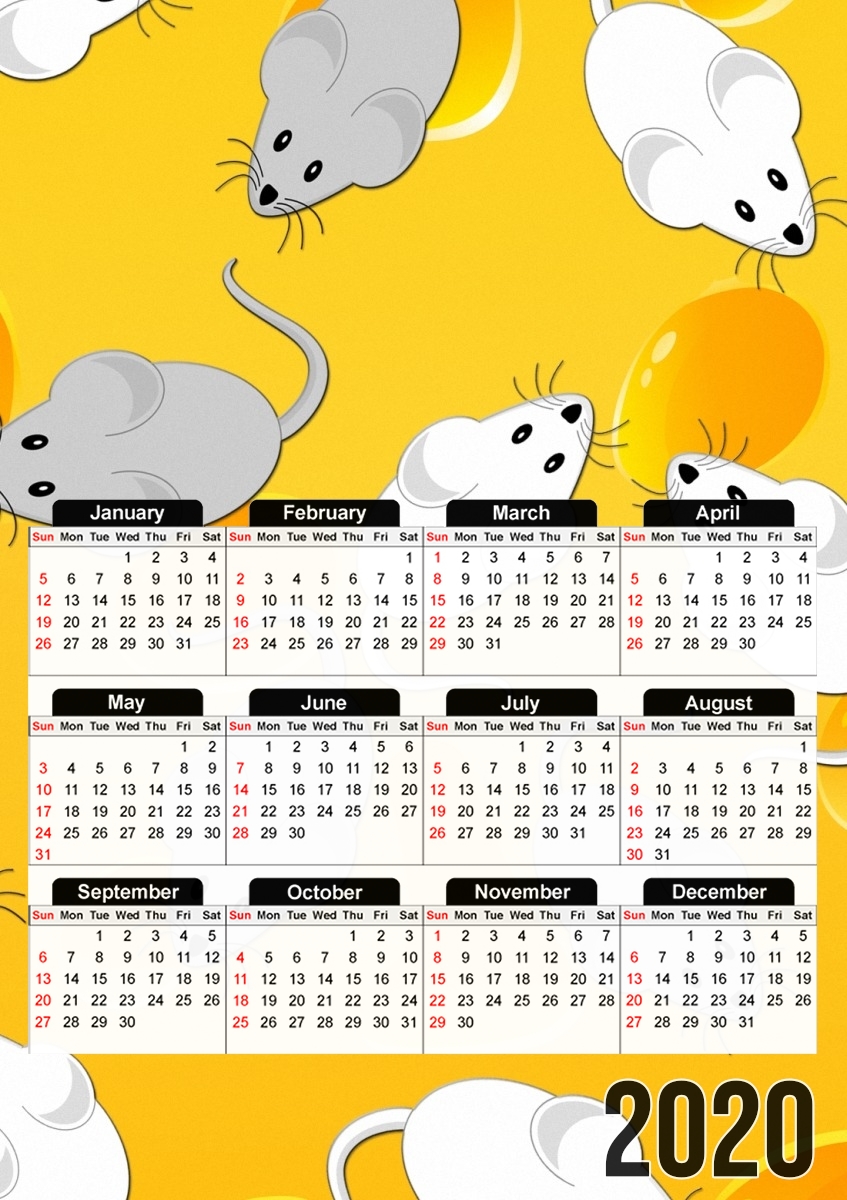  cheese and mice for A3 Photo Calendar 30x43cm