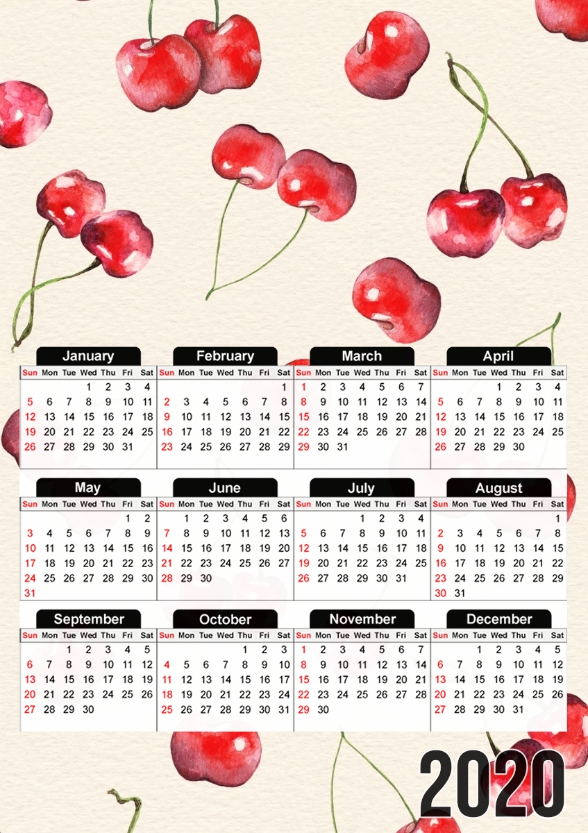  Cherry Pattern for A3 Photo Calendar 30x43cm