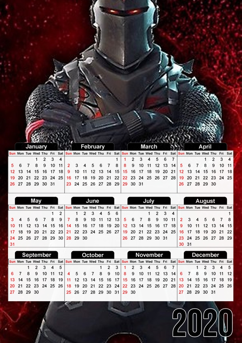  Black Knight Fortnite for A3 Photo Calendar 30x43cm