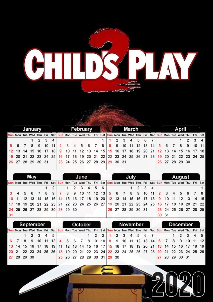  Child's Play Chucky for A3 Photo Calendar 30x43cm